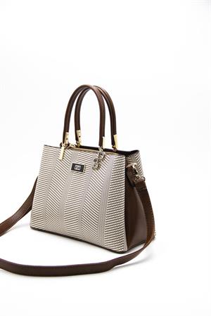 Silver & Polo SP1098 Kadın El Çantası Bej-Taba