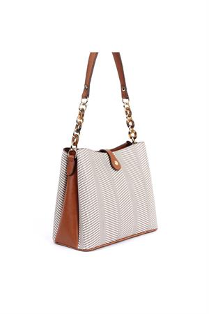 Silver & Polo SP974 Kadın Omuz Çantası Bej-Taba