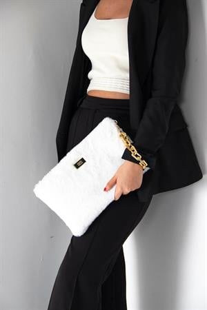 Silver & Polo SP1034 Kadın Portföy & Clutch Beyaz