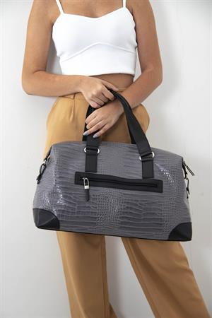 Silver & Polo SP873 Kadın Seyahat Çantası Gri-Siyah