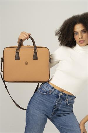Valentino VLT076 Laptop & Evrak Çantası Camel-Kahve