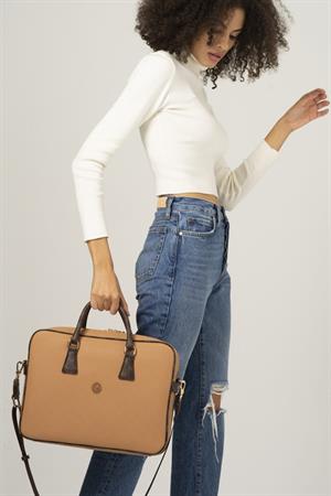 Valentino VLT076 Laptop & Evrak Çantası Camel-Kahve