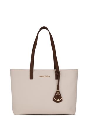 Nautica CN7663T Kadın Omuz Çantası Ekru-A.Kahve