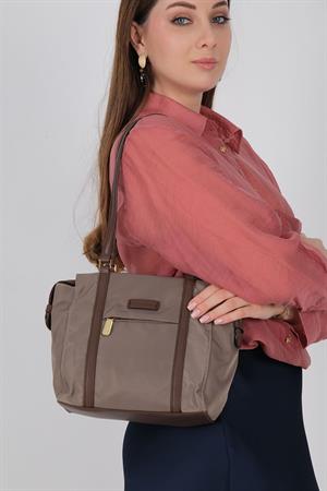 Silver & Polo 1215 Kadın Omuz Çantası Kum-Kahve