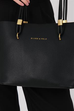 Silver & Polo 1239 Kadın Omuz Çantası Siyah