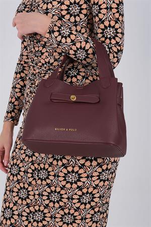 Silver & Polo 1240 Kadın Omuz Çantası Bordo