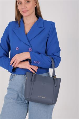 Silver & Polo 1244 Kadın Omuz Çantası Mavi