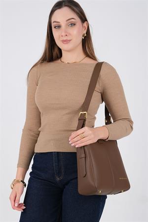 Silver & Polo 1249 Kadın Omuz Çantası Kahve