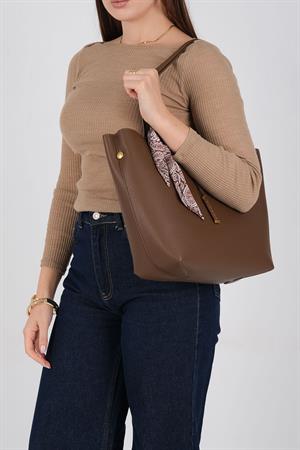Silver & Polo 1247 Kadın Omuz Çantası Kahve