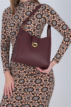 Silver & Polo 1242 Kadın Omuz Çantası Bordo