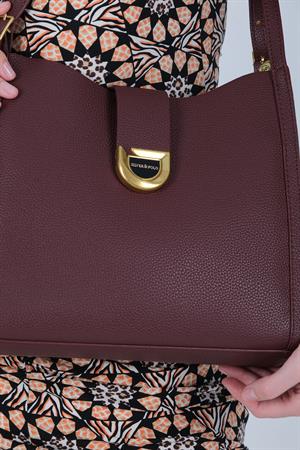 Silver & Polo 1242 Kadın Omuz Çantası Bordo