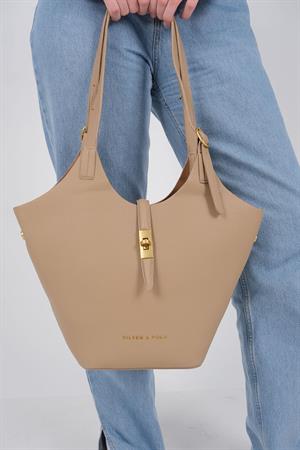 Silver & Polo 1246 Kadın Omuz Çantası Bej