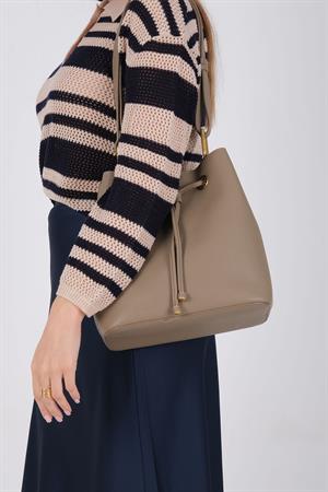 Silver & Polo 1241 Kadın Omuz Çantası Vizon