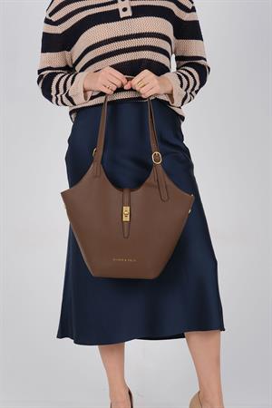 Silver & Polo 1246 Kadın Omuz Çantası Kahve