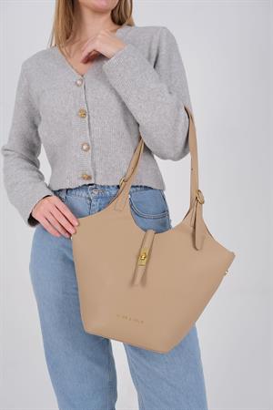 Silver & Polo 1246 Kadın Omuz Çantası Bej