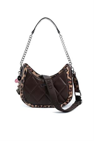 Silver & Polo SP1168 Kadın Omuz Çantası Kahve-Leopar Taba
