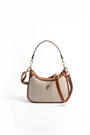Silver & Polo SP1180 Kadın Omuz Çantası Bej-Taba