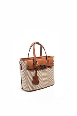 Silver & Polo SP1185 Kadın El Çantası Bej-Taba