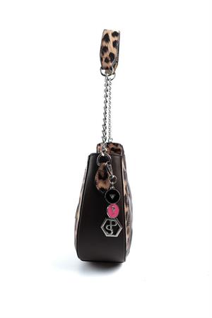 Silver & Polo SP1168 Kadın Omuz Çantası Kahve-Leopar Taba