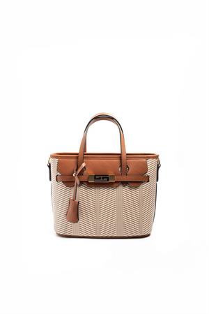 Silver & Polo SP1185 Kadın El Çantası Bej-Taba