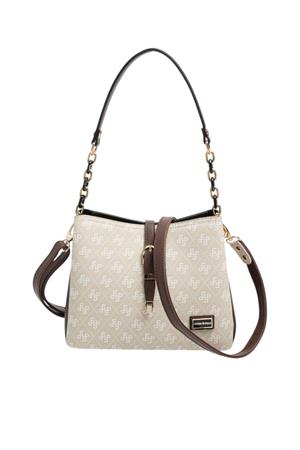 Silver & Polo SP974 Kadın Omuz Çantası Taş-Kahve