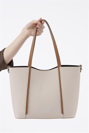 United Benetton BNT1586 Omuz Çantası Bej-Camel