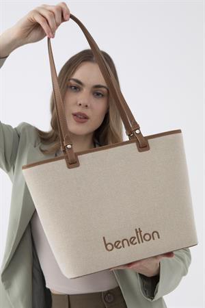 United Benetton BNT1542 Omuz Çantası Camel