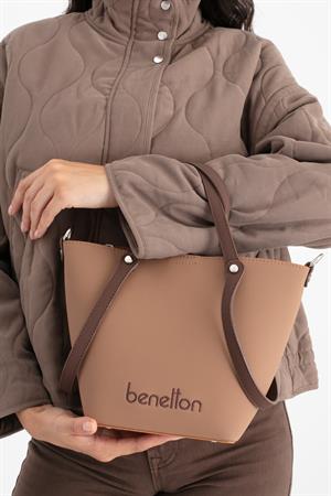 United Benetton BNT1680 Kadın Omuz Çantası Taba-Kahve