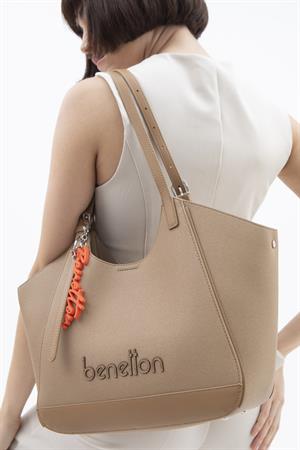United Benetton BNT1523 Omuz Çantası Camel