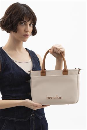 United Benetton BNT1614 Omuz Çantası Bej-Camel