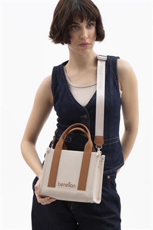 United Benetton BNT1620 Omuz Çantası Bej-Camel