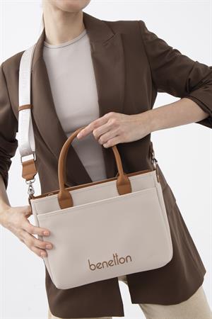 United Benetton BNT1614 Omuz Çantası Bej-Camel