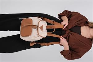 Silver & Polo 1231 Kadın Sırt Çantası Bej-Taba
