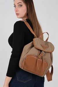 Silver & Polo 1231 Kadın Sırt Çantası Vizon-Taba
