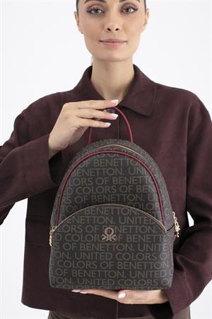 United Benetton BNT1698 Kadın Sırt Çantası Kahve-Bordo