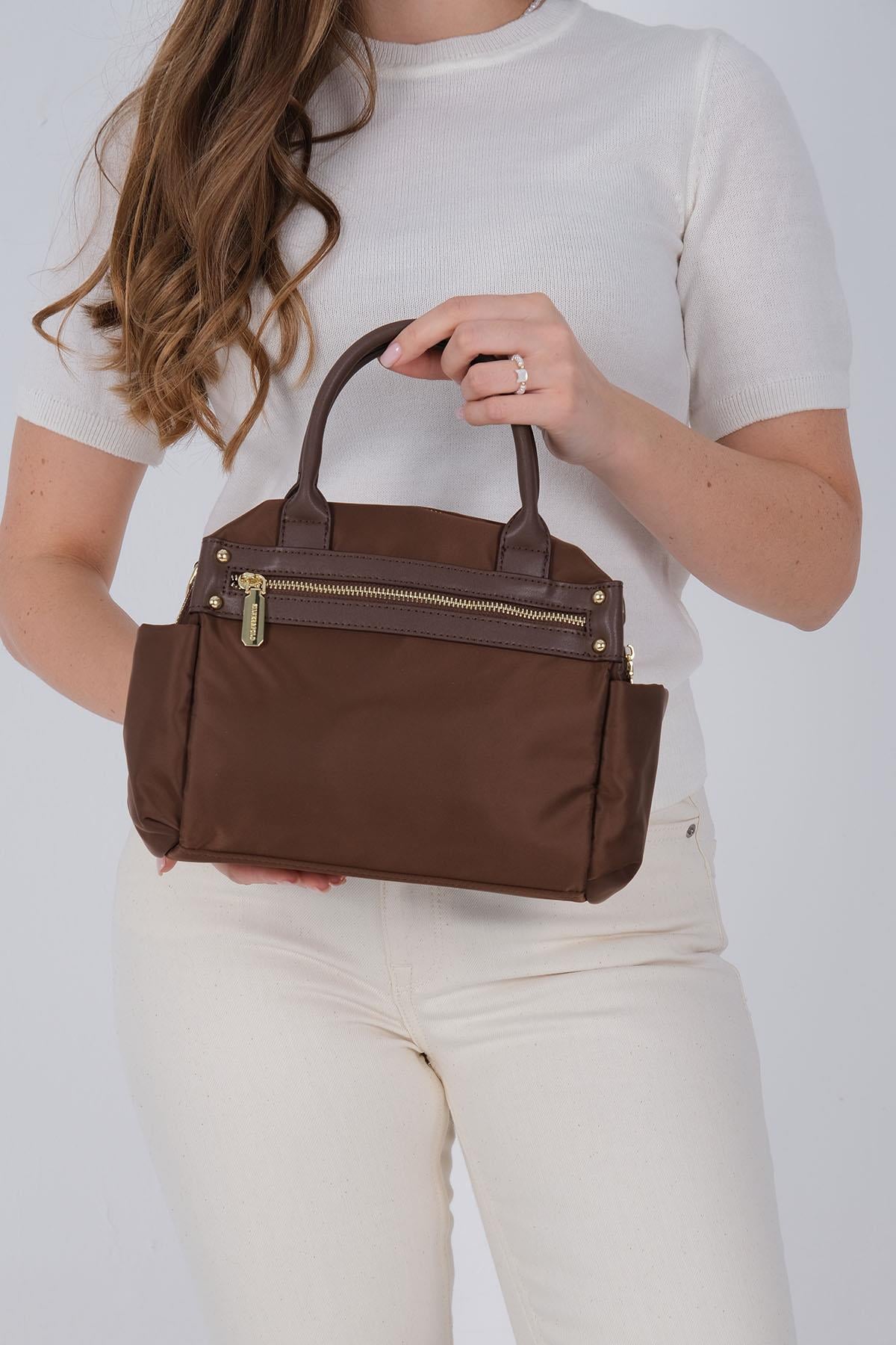 1219-M206Silver & PoloEl ÇantasıSilver & Polo 1219 Kadın El Çantası Kahve