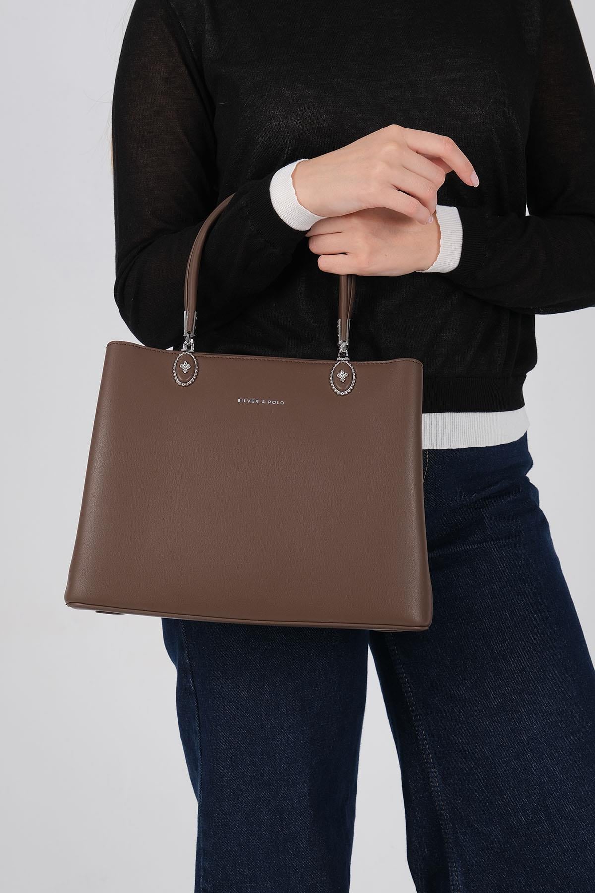 1234-M207Silver & PoloEl ÇantasıSilver & Polo 1234 Kadın El Çantası Kahve