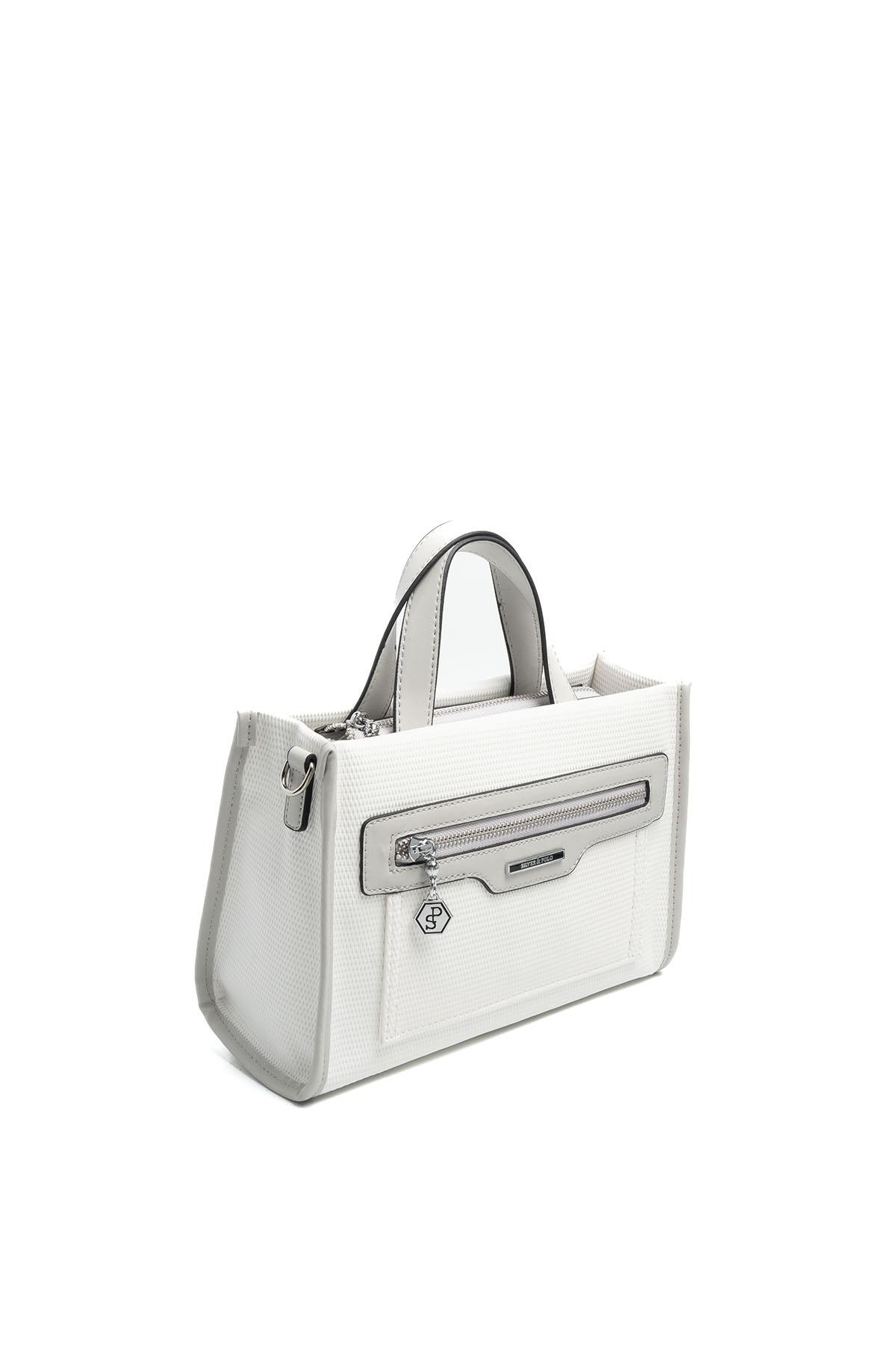 SP1271-M86Silver & PoloEl ÇantasıSilver & Polo SP1271 Kadın El Çantası Beyaz-A.Gri