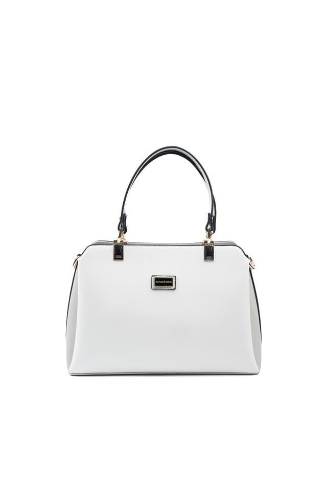 SP972-M105Silver & PoloEl ÇantasıSilver & Polo SP972 Kadın El Çantası Beyaz-A.Gri