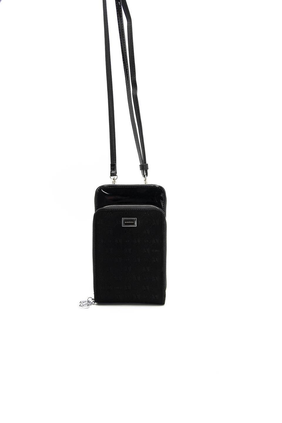 Kadın Askılı Cüzdan Siyah - Siyah SP1011 Silver & Polo