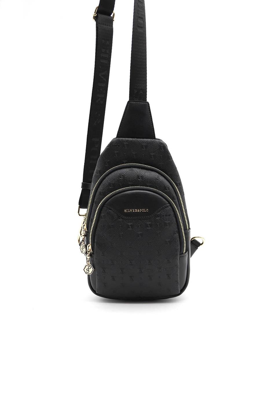Kadın Bel Çantası Siyah - Siyah SP959 Silver & Polo