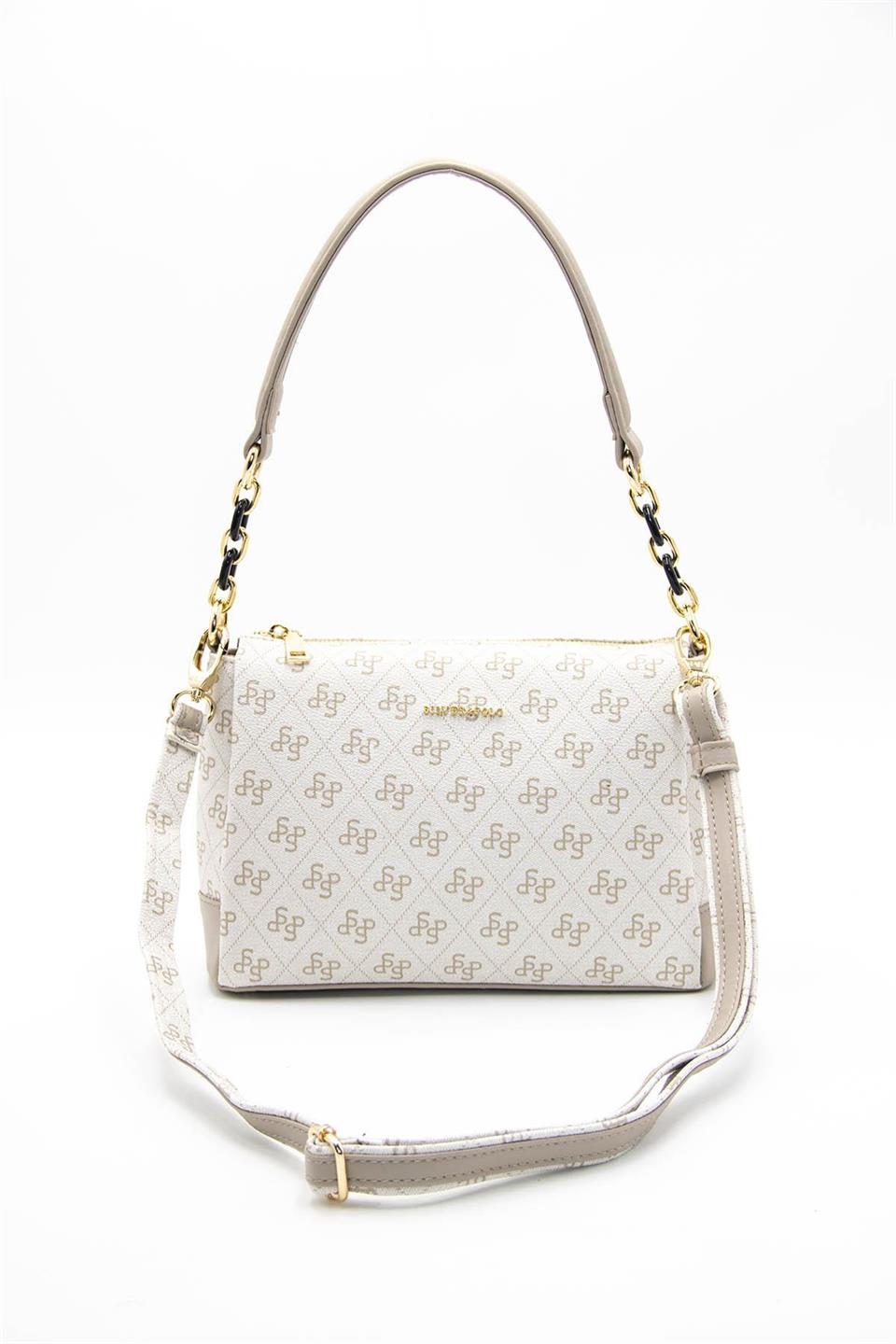 Kadın Çapraz Çanta Bej - Kum SP910 Silver & Polo