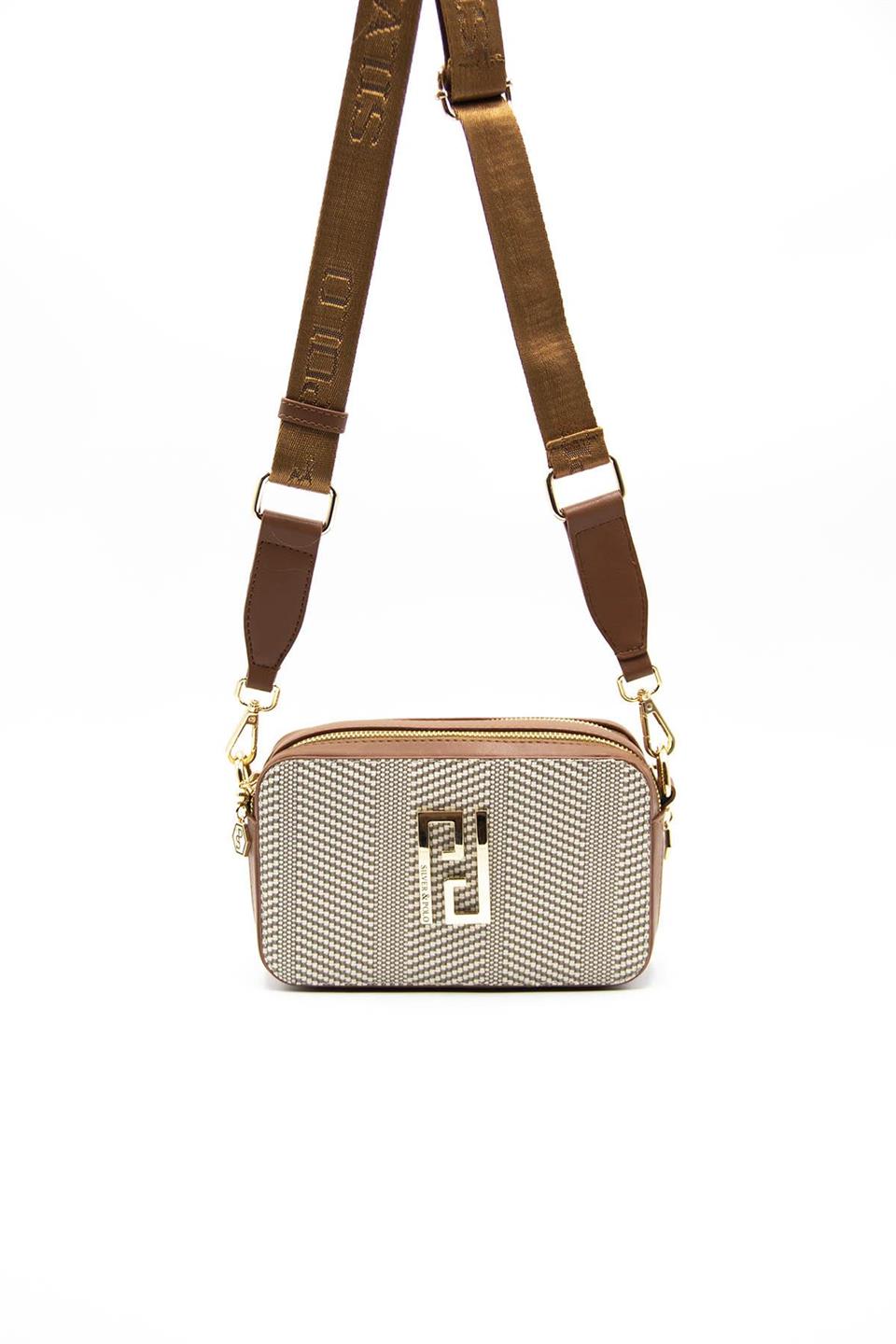 Kadın Çapraz Çanta Bej - Taba SP1078 Silver & Polo