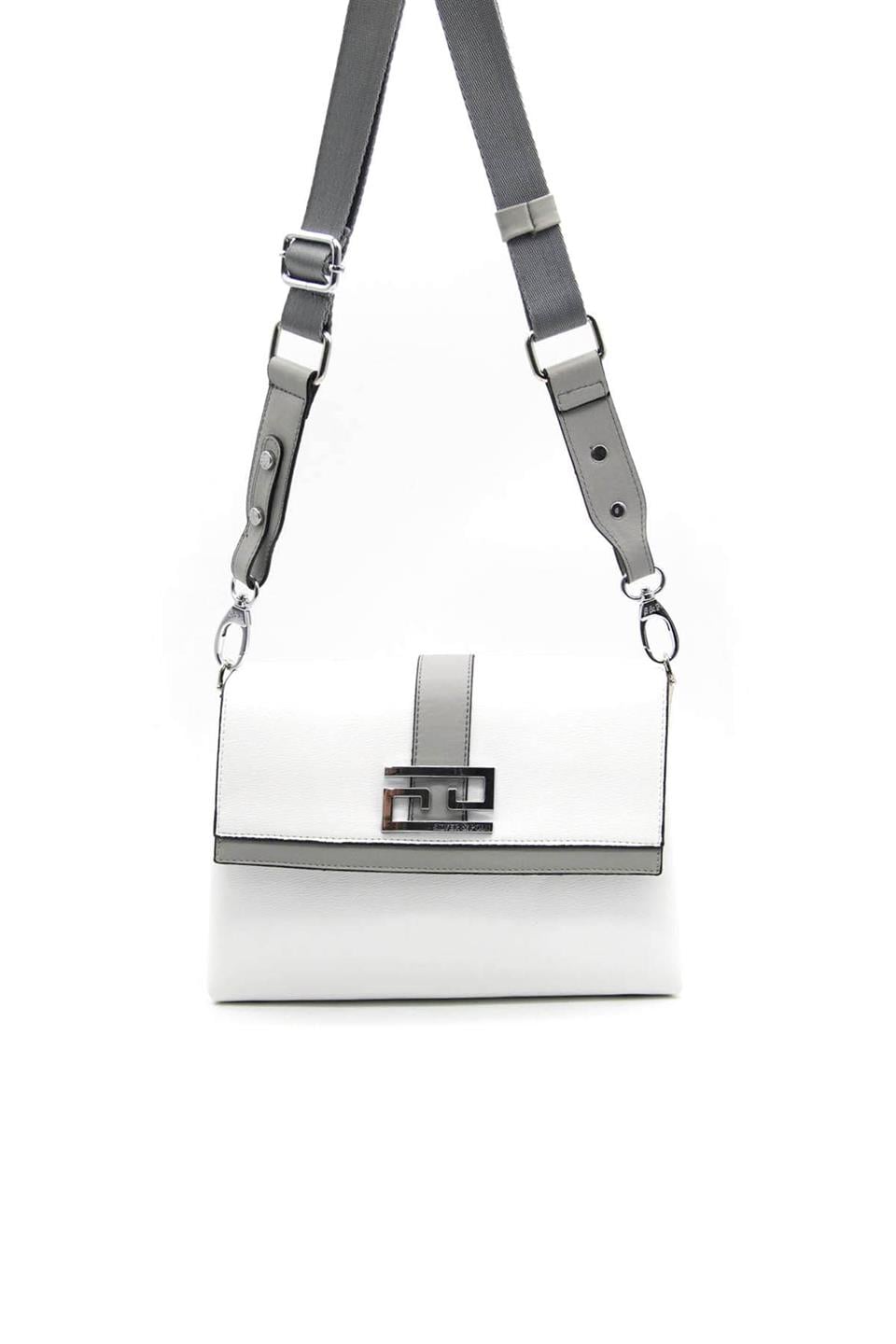 Kadın Çapraz Çanta Beyaz - A.gri SP1009 Silver & Polo