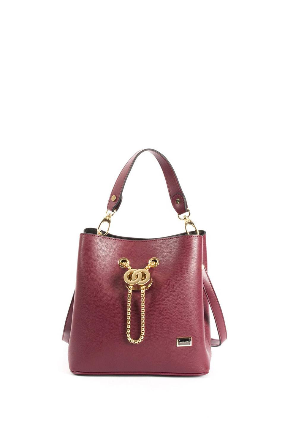 Kadın Çapraz Çanta Bordo - Bordo SP967 Silver & Polo
