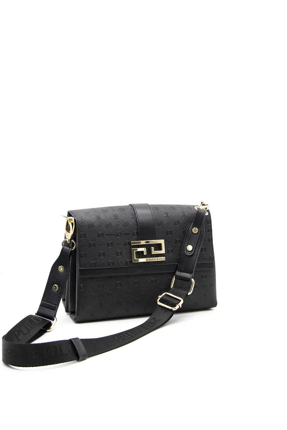 Kadın Çapraz Çanta Siyah - Siyah SP1009 Silver & Polo