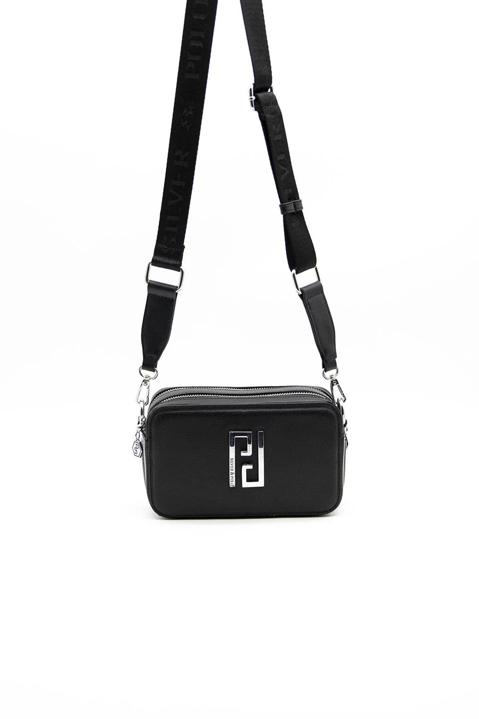 Kadın Çapraz Çanta Siyah - Siyah SP1078 Silver & Polo