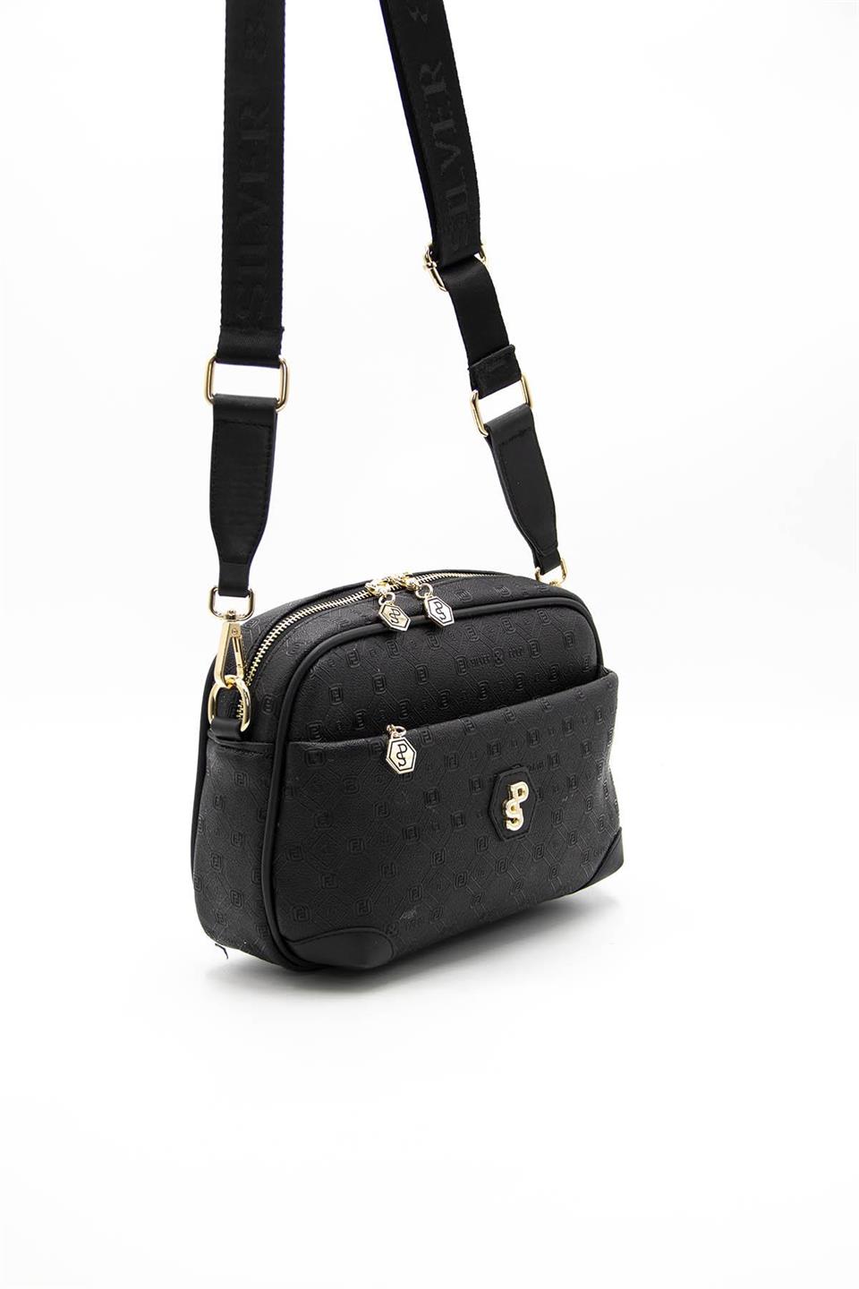 Kadın Çapraz Çanta Siyah - Siyah SP1094 Silver & Polo