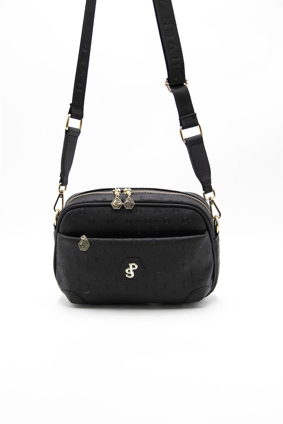 Kadın Çapraz Çanta Siyah - Siyah SP1094 Silver & Polo