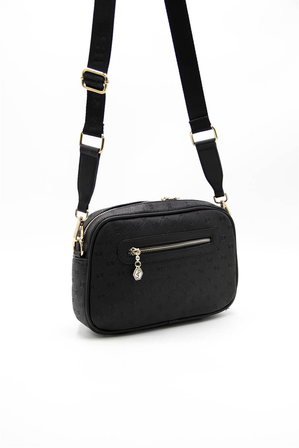Kadın Çapraz Çanta Siyah - Siyah SP1094 Silver & Polo